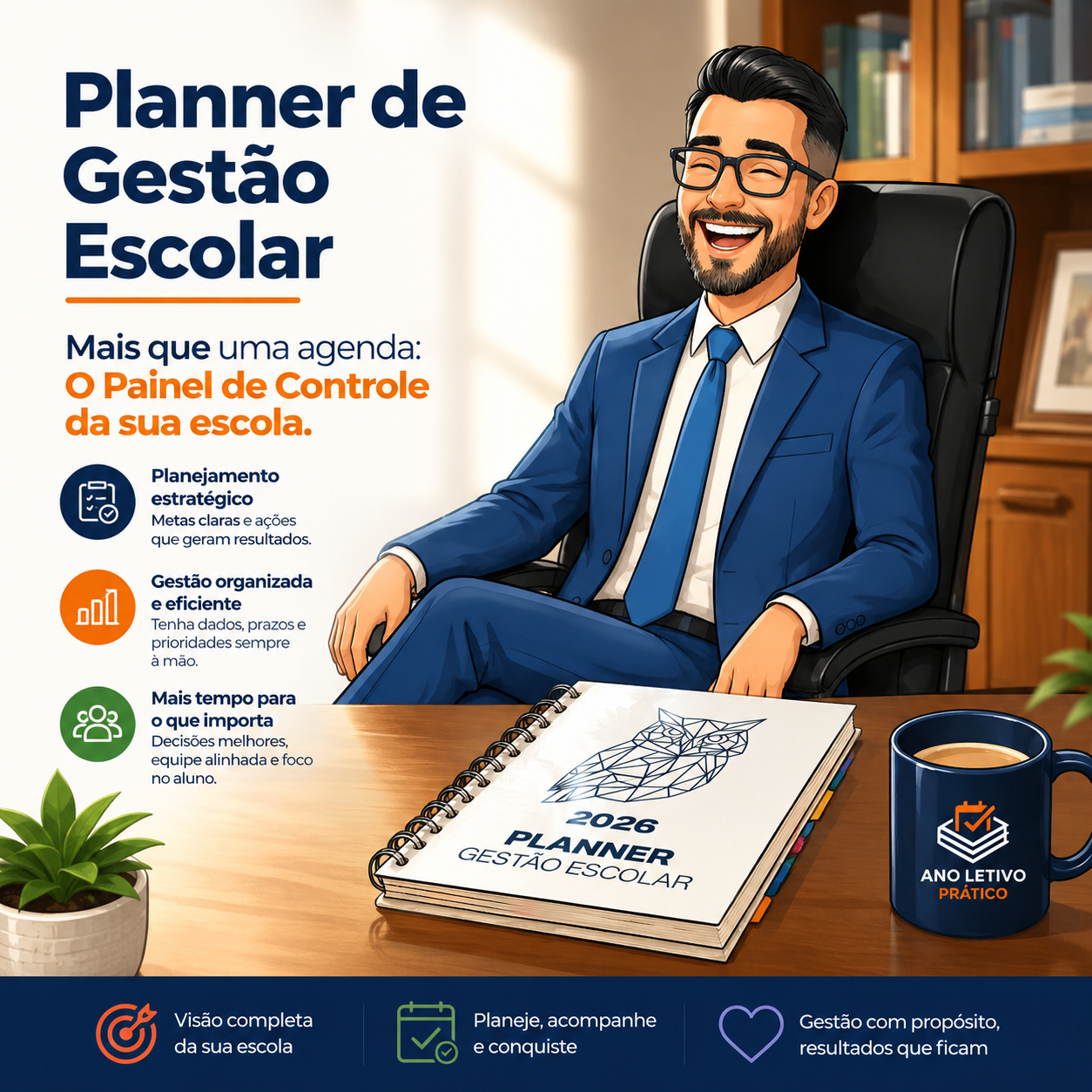 Planner de Gestão Escolar – Edição Executive